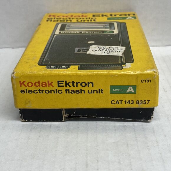 Vintage Kodak Ektron Model A Electronic Flash Unit Original Box Camera Decor - Picture 9 of 9